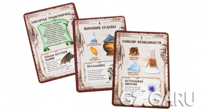 Карточная игра Зельеварение. Практикум